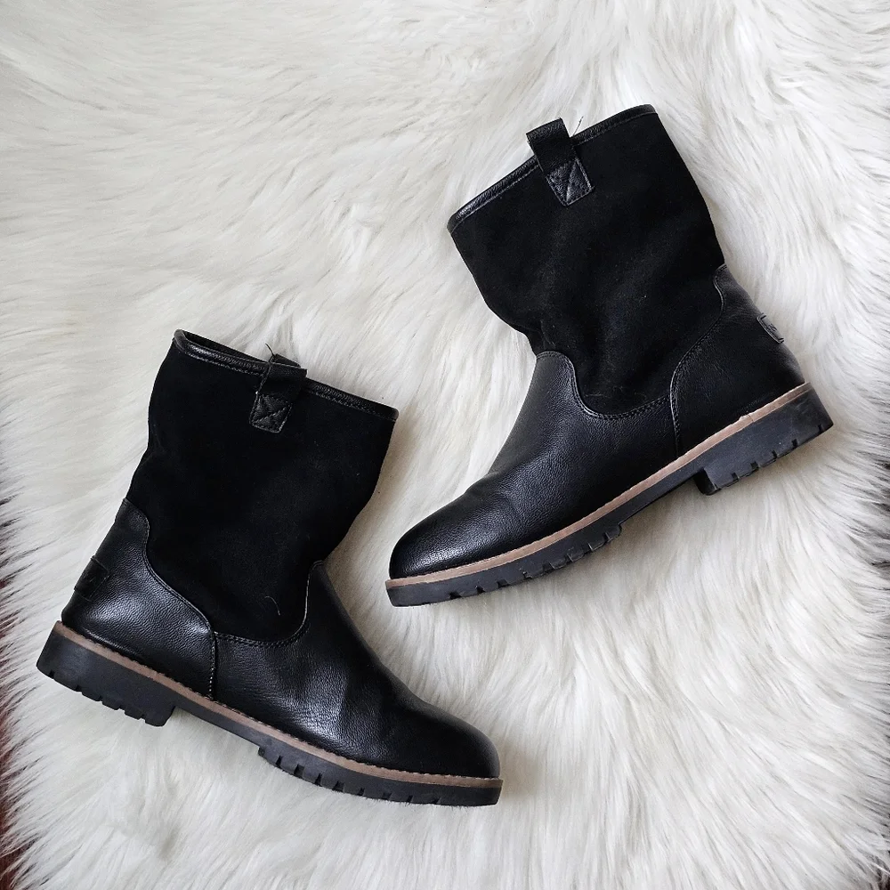 Nautica Bosun 3 Women's Mid-Shaft Black Comfy Chic Boots Size 9